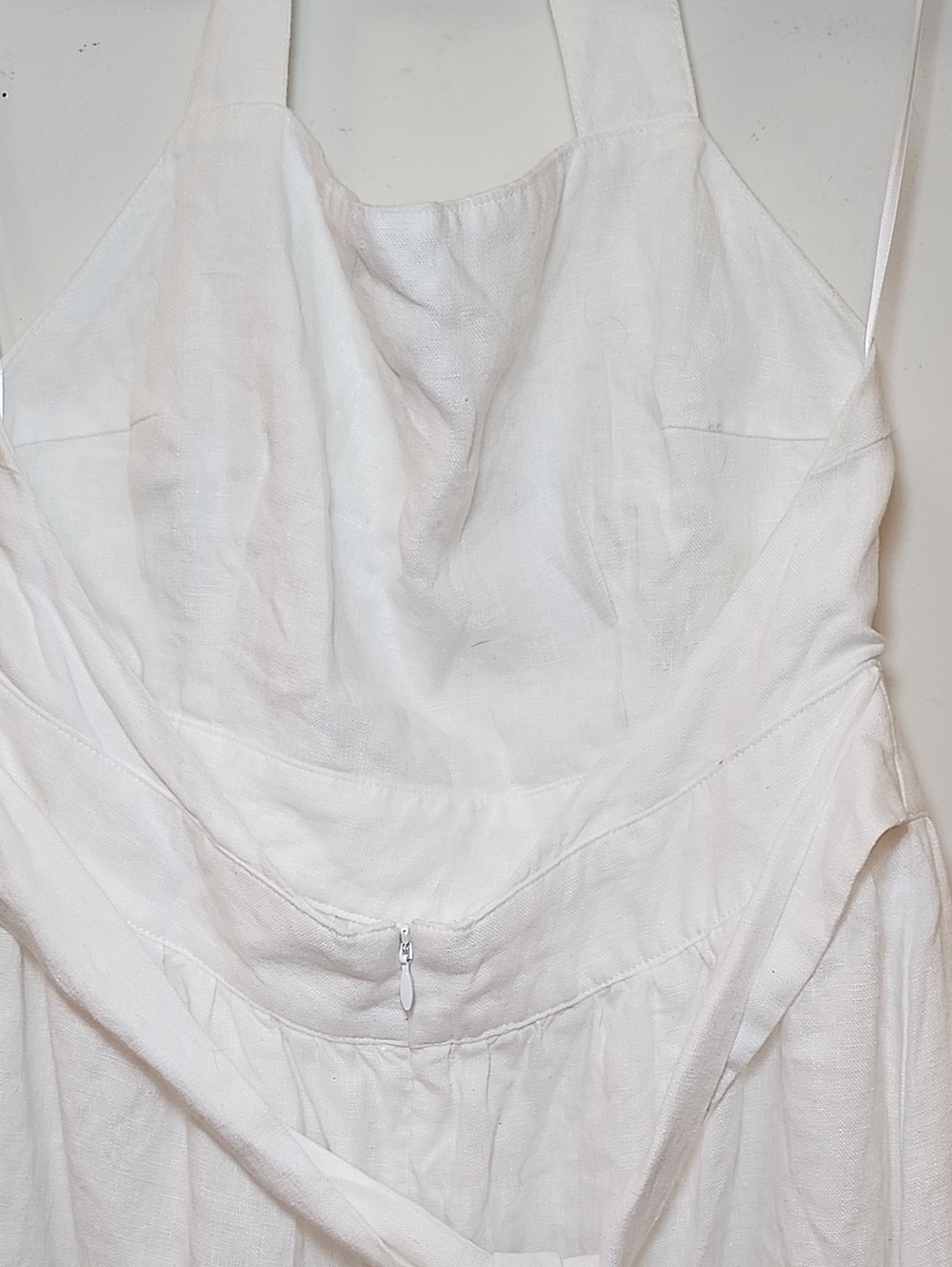 Reformation Elara Linen Dress  square neckline high side slit Size 6 - Picture 12 of 16